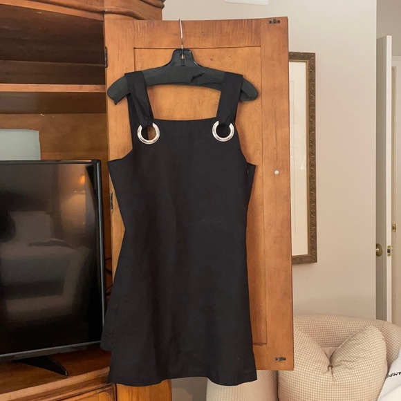 Free People | Dresses | Free People Black Linen Mini | Poshmark